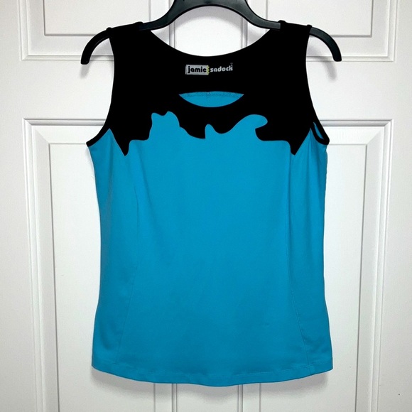 Jamie Sadock Women's Golf Tank Top in Blue and Black Size Medium - Picture 1 of 6